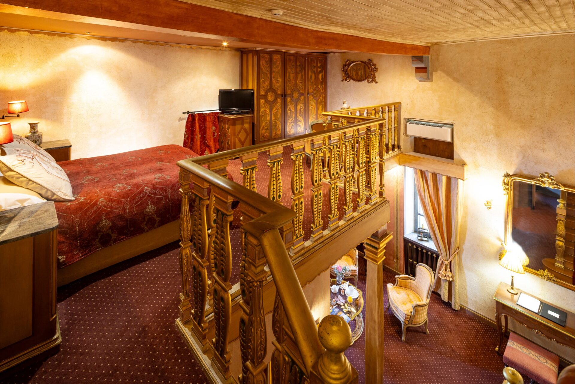 Vue depuis l’étage supérieur de la chambre Reine Victoria